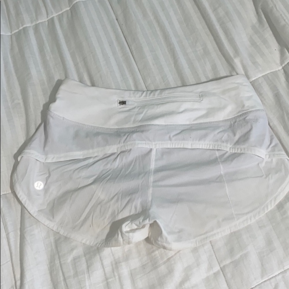 White Lululemon shorts